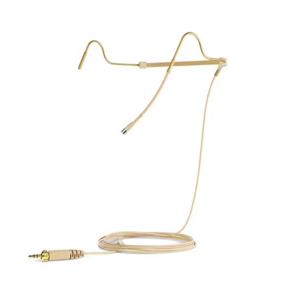 Sennheiser HS 2 BE Kopfbügelmikrofon BEIGE mit MKE-2 GOLD und 3,5mm Klinke